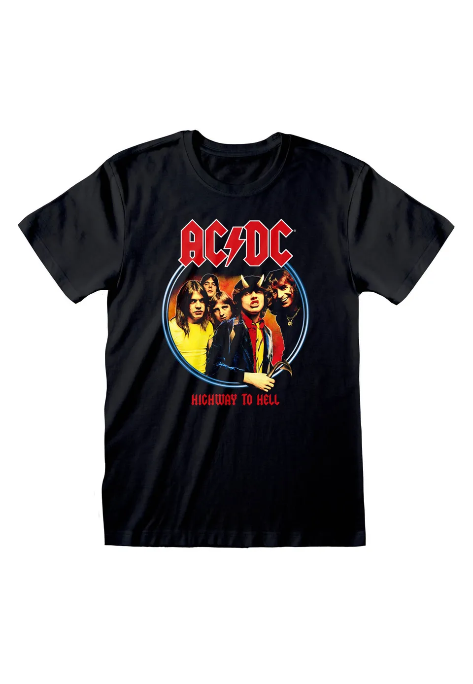 ac-dc-highway-to-hell-circle-t-shirt-noir-homme-taille-m image 1