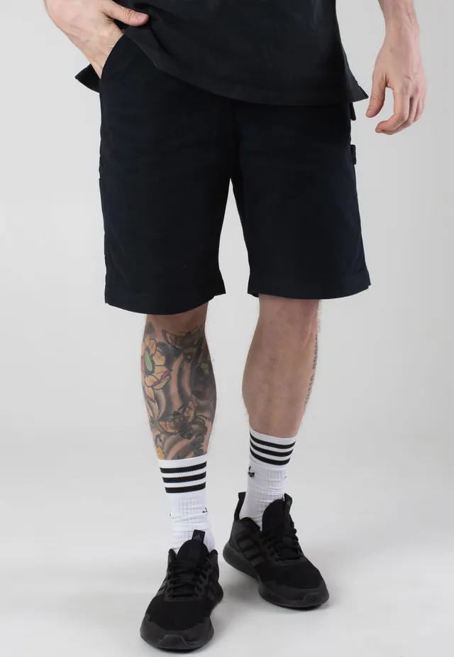 vintage-industries-dayton-black-short-cargo-noir-homme-coton image 1