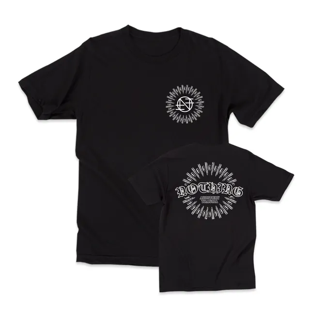nothing-bullet-logo-t-shirt-noir-comfort-colors image 1