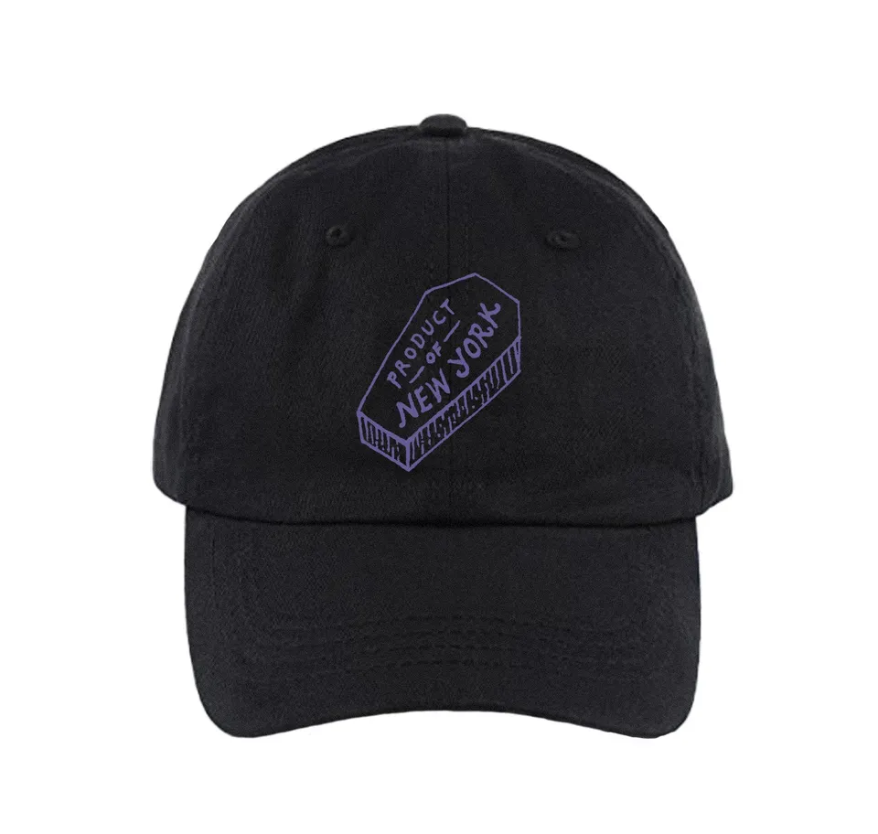 incendiary-coffin-dad-hat-casquette-noire-logo-violet-taille-unique image 1