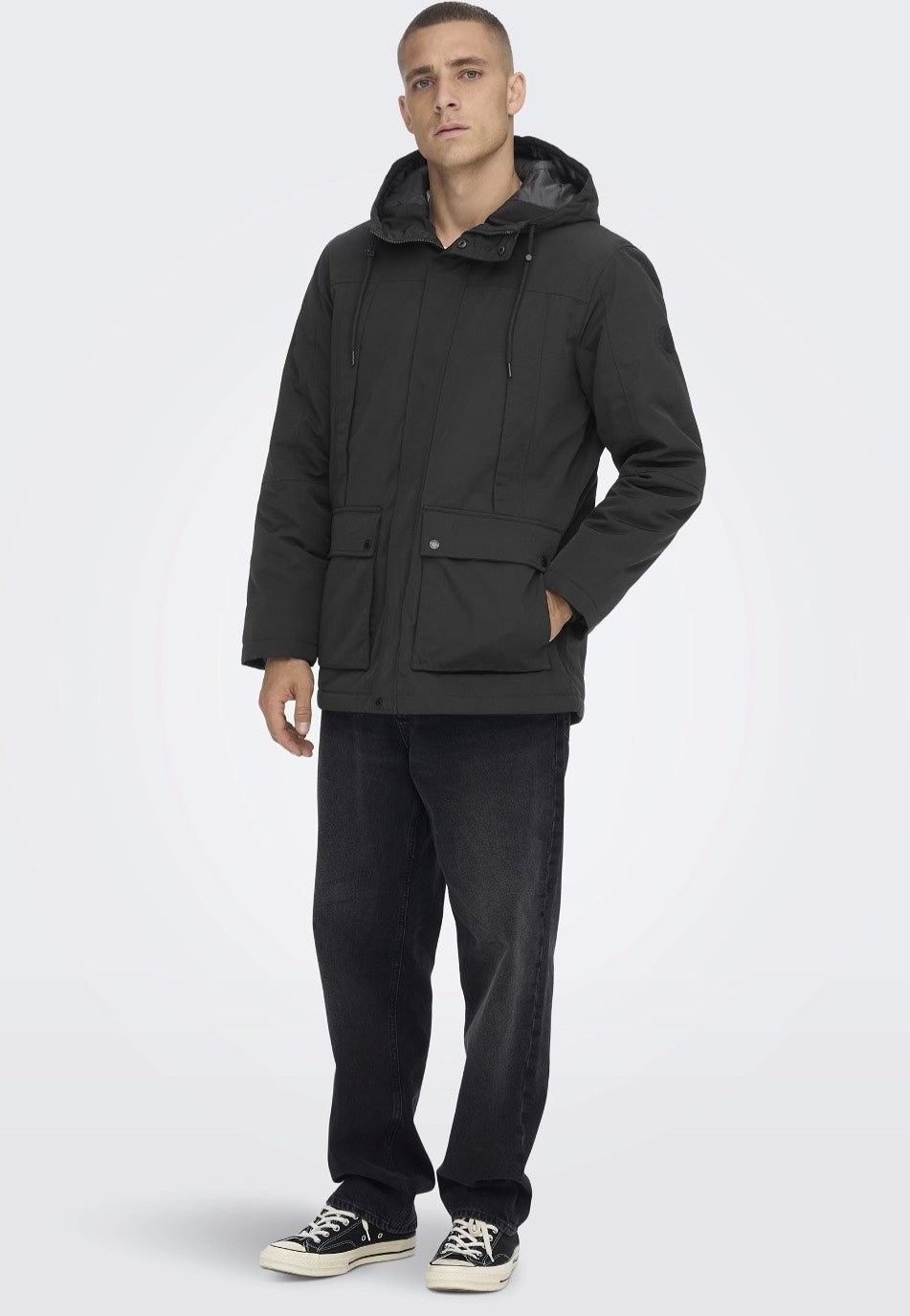 only-sons-jayden-black-veste-homme-noire-hiver image 6