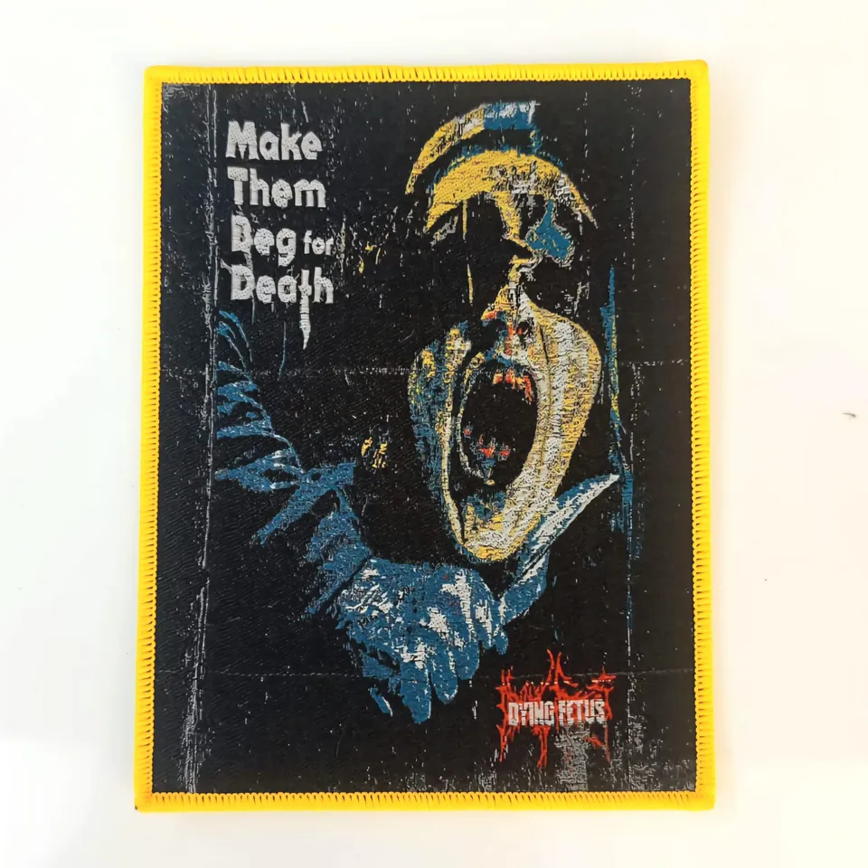 dying-fetus-make-them-beg-for-death-patch-tiss-bordure-jaune image 1