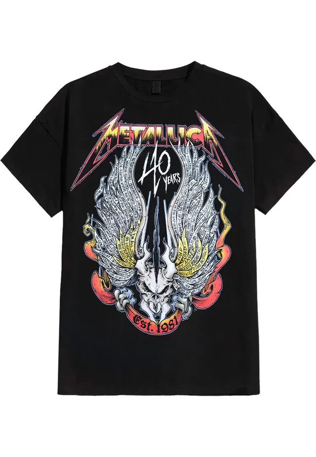 metallica-40-years-vulturious-t-shirt-noir-xl image 1