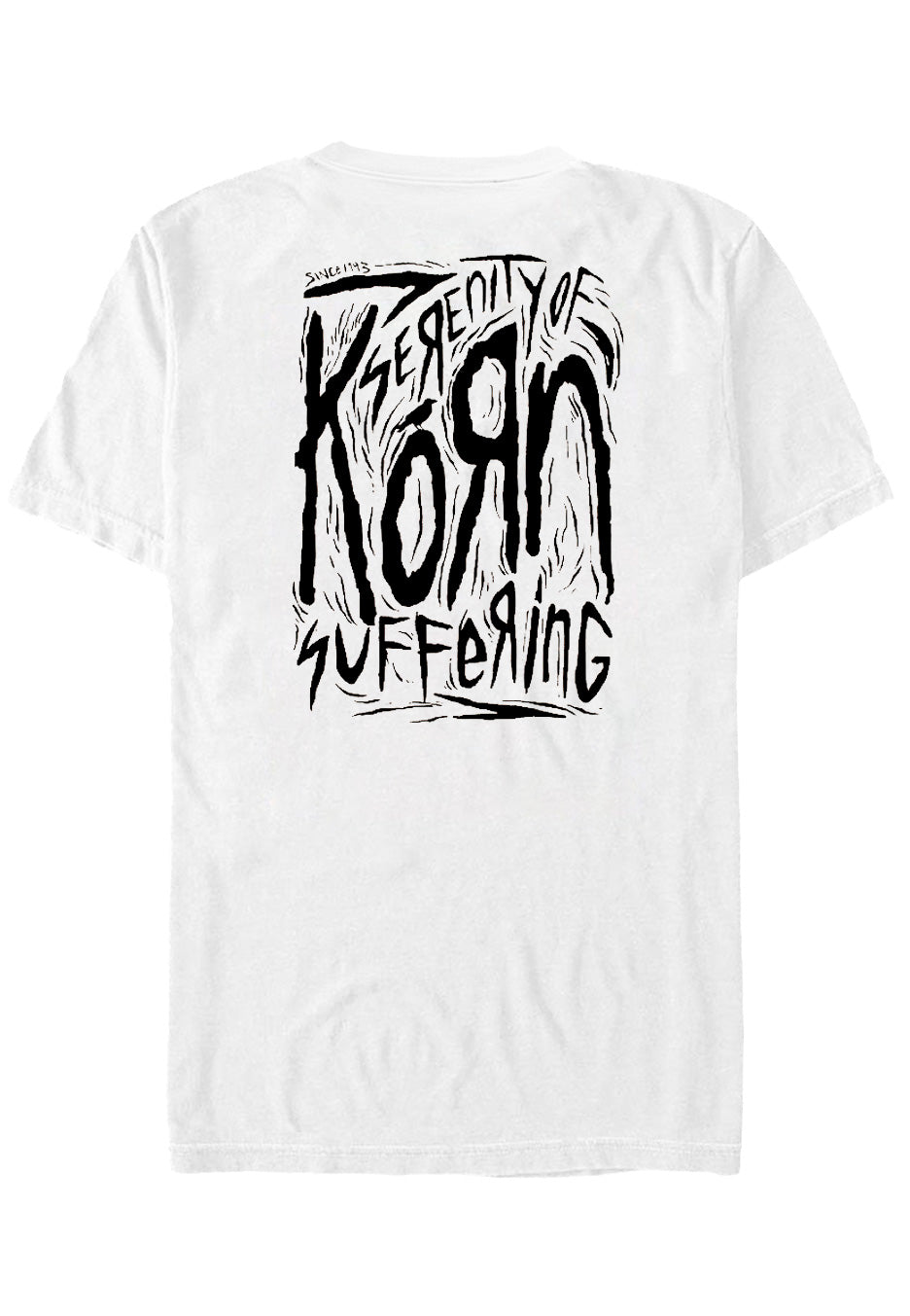 korn-scratched-type-white-t-shirt-blanc-homme image 2