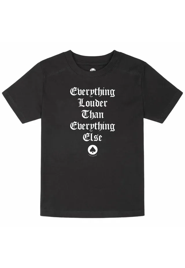 mot-rhead-everything-louder-t-shirt-enfant-noir-durable image 1