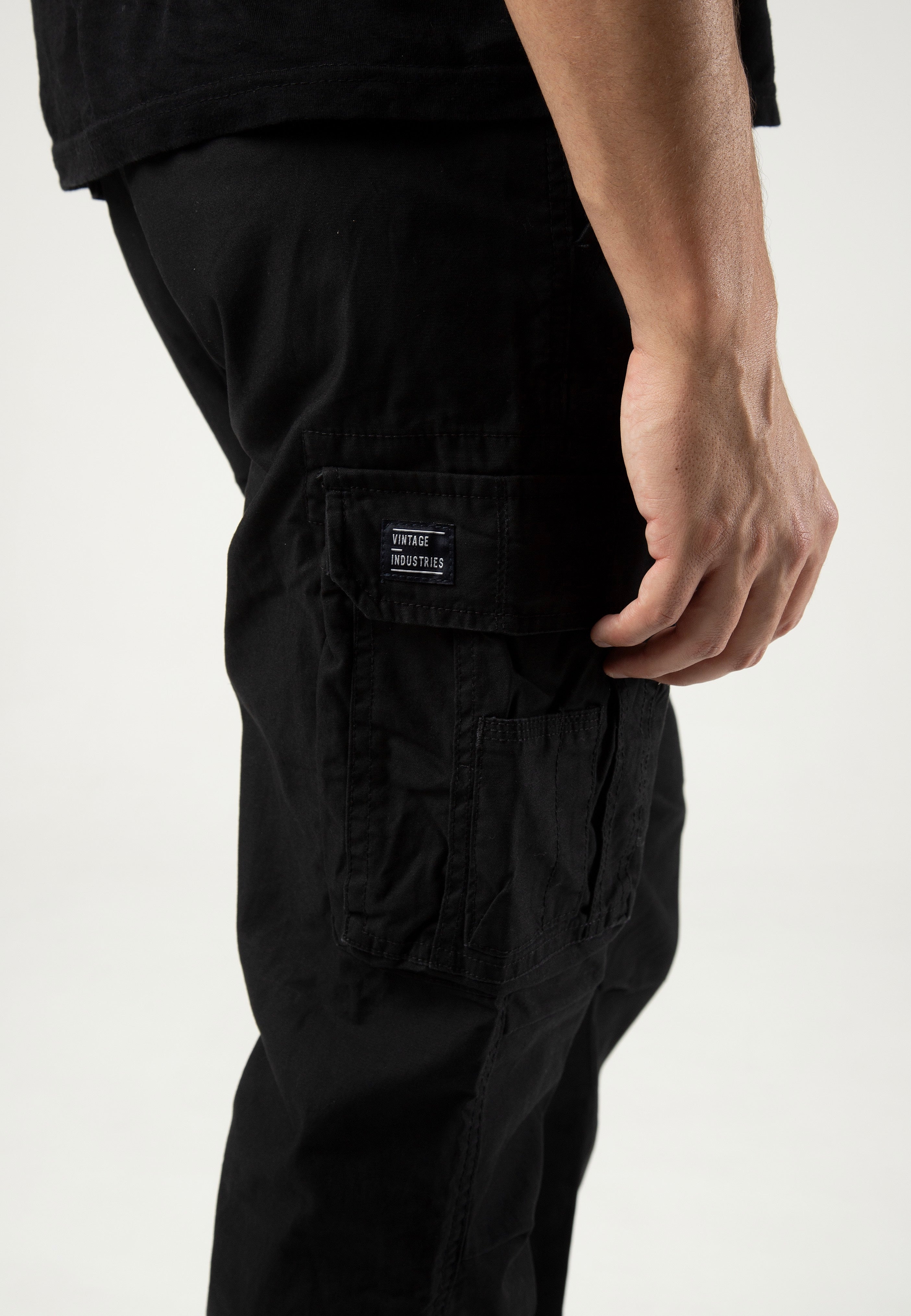 vintage-industries-reef-pantalon-cargo-noir image 5