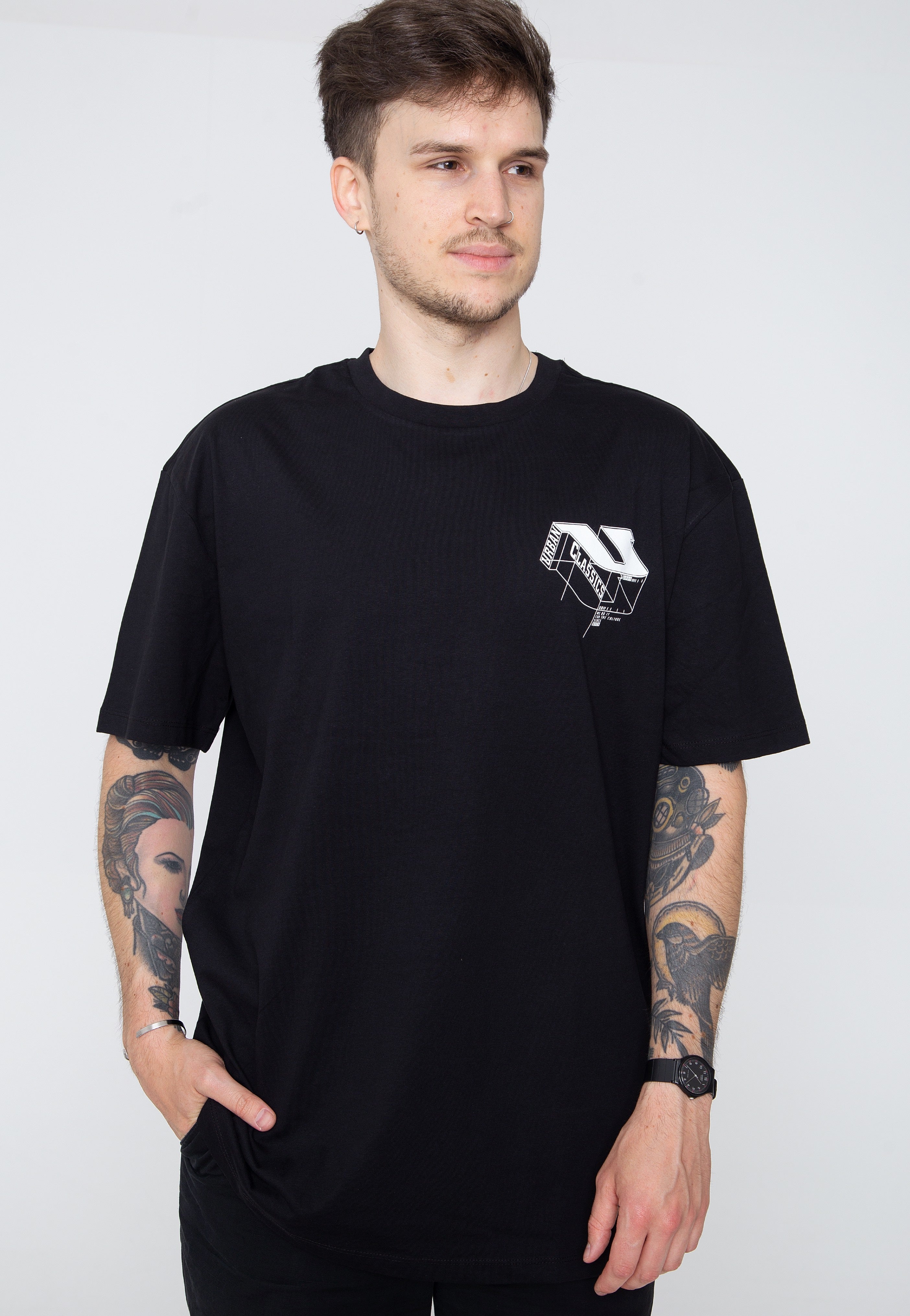 urban-classics-organic-constructed-t-shirt-noir-homme image 1