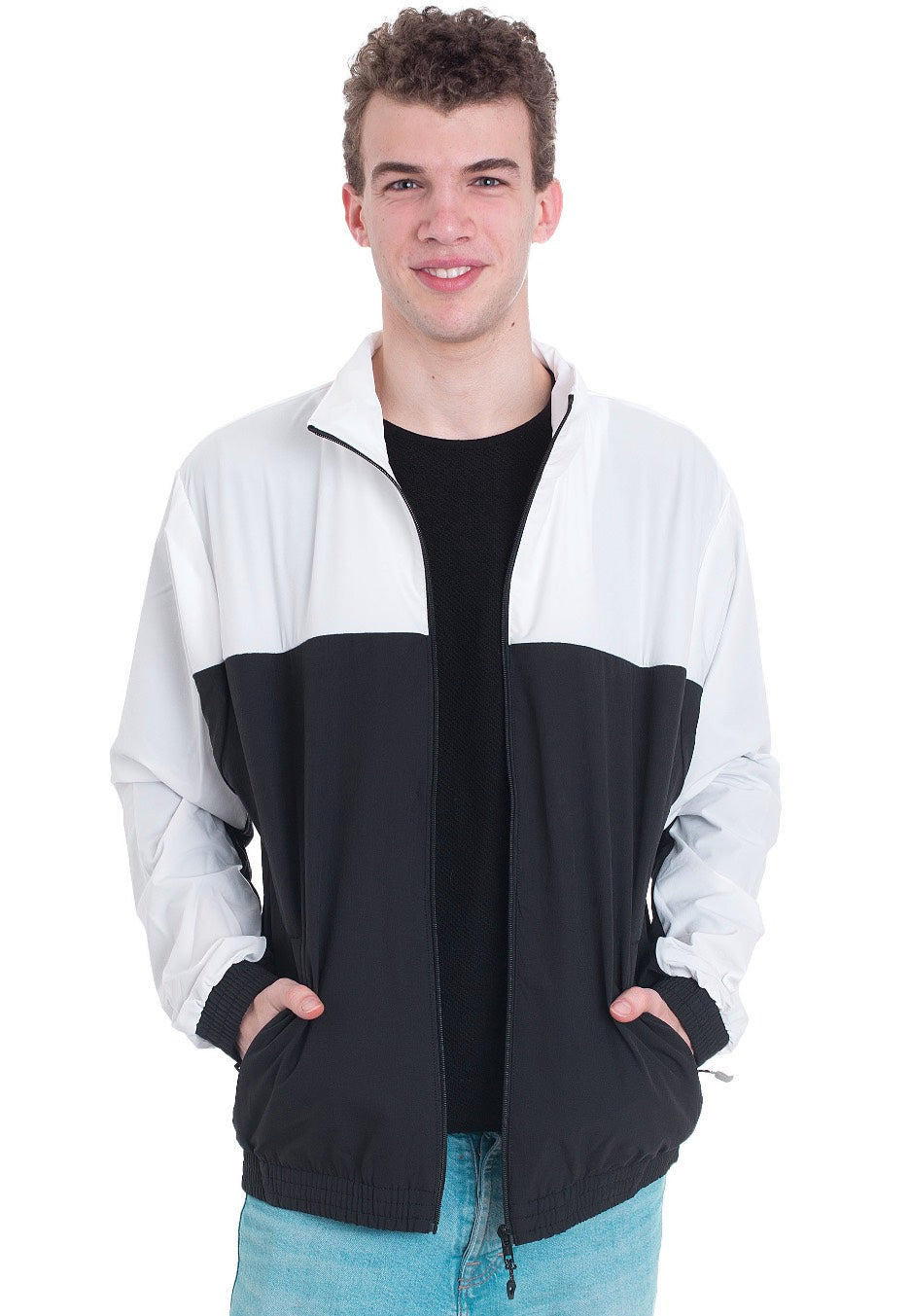 urban-classics-retro-veste-surv-tement-noir-blanc-homme image 4