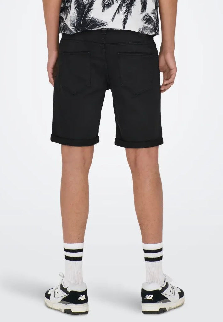 only-sons-ply-life-reg-black-shorts-homme-noir image 3