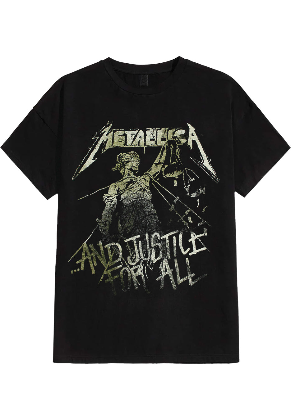 metallica-justice-vintage-t-shirt-noir-homme-manches-courtes image 1