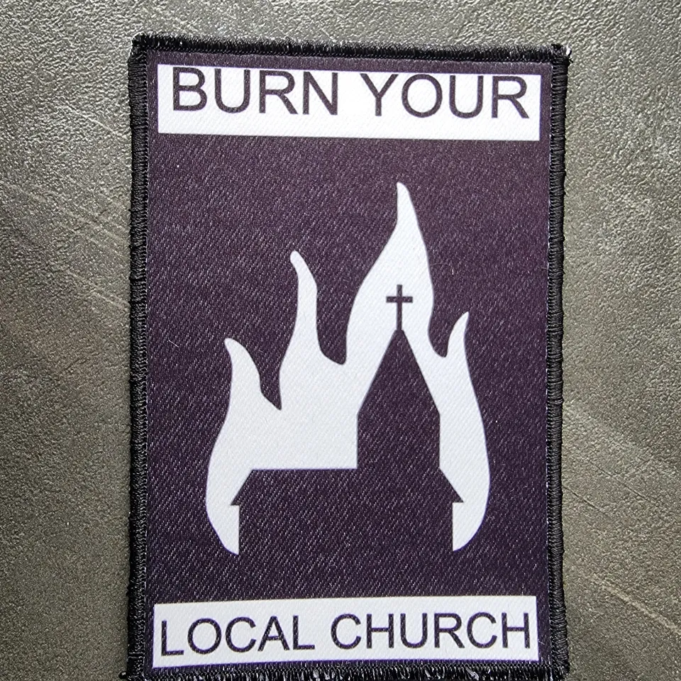 burn-your-local-church-patch-cusson-noir image 1