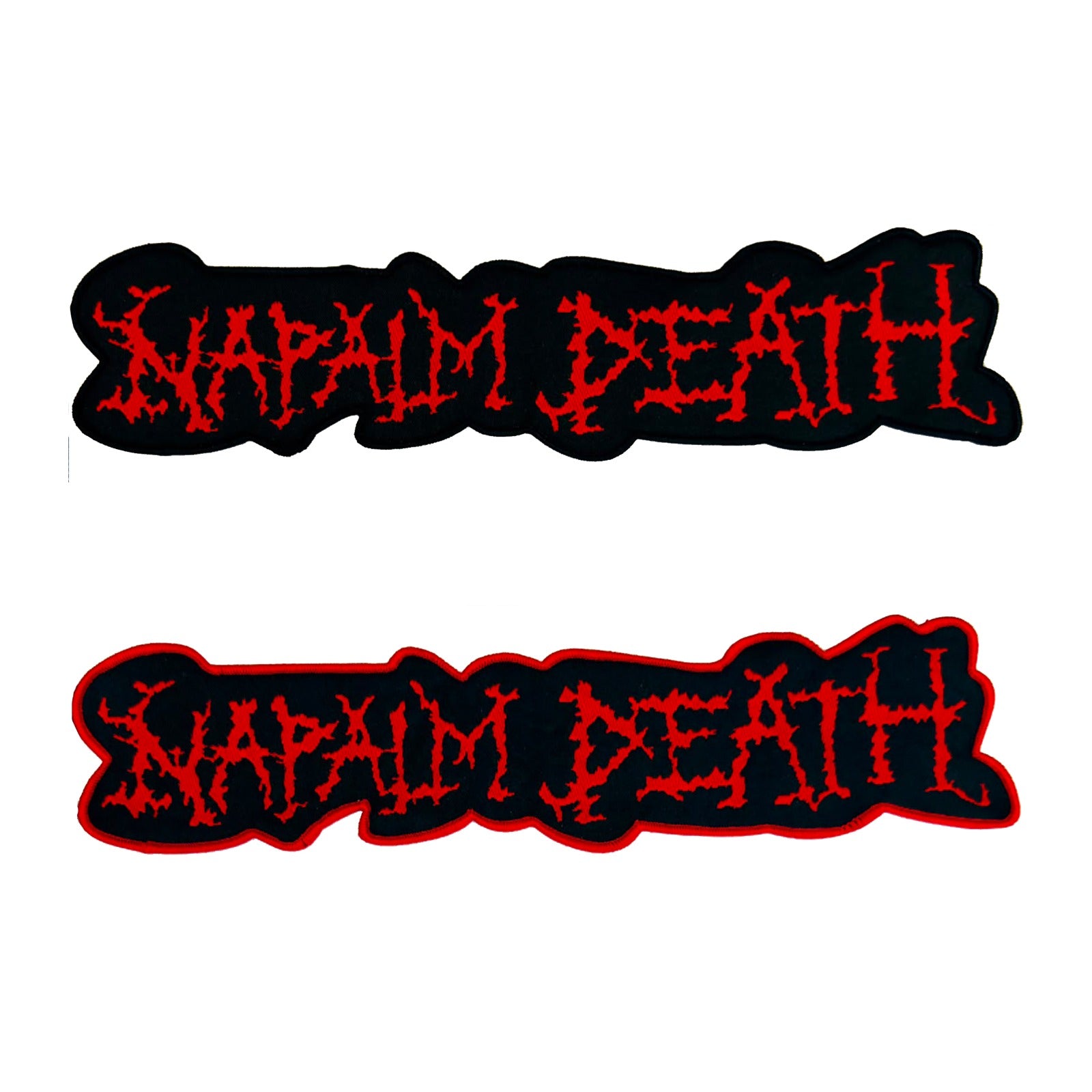 783punx-oversized-patch-napalm-death-logo-patch-tiss-bordure-rouge image 1