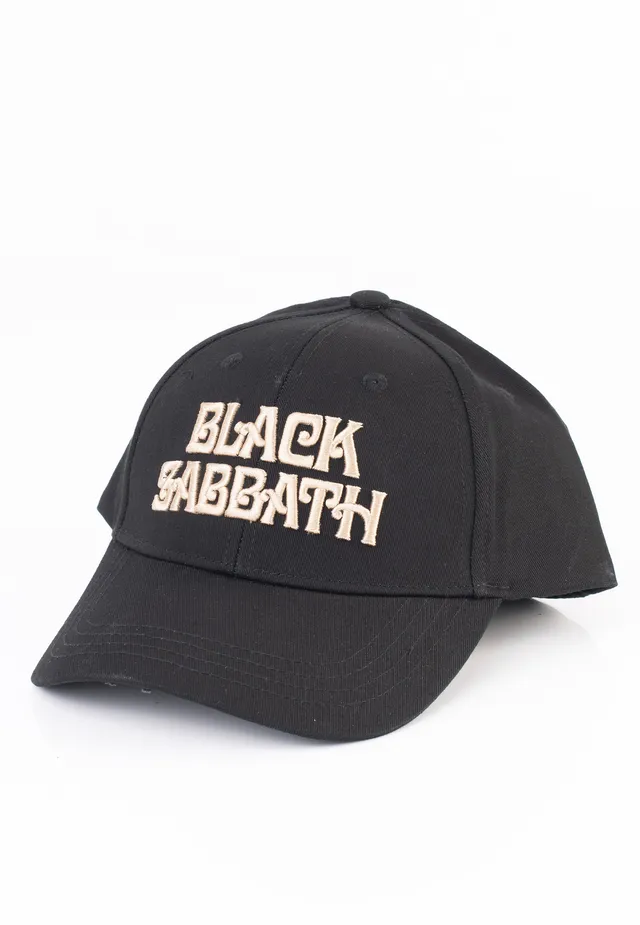 black-sabbath-text-logo-casquette-noire-snapback image 1