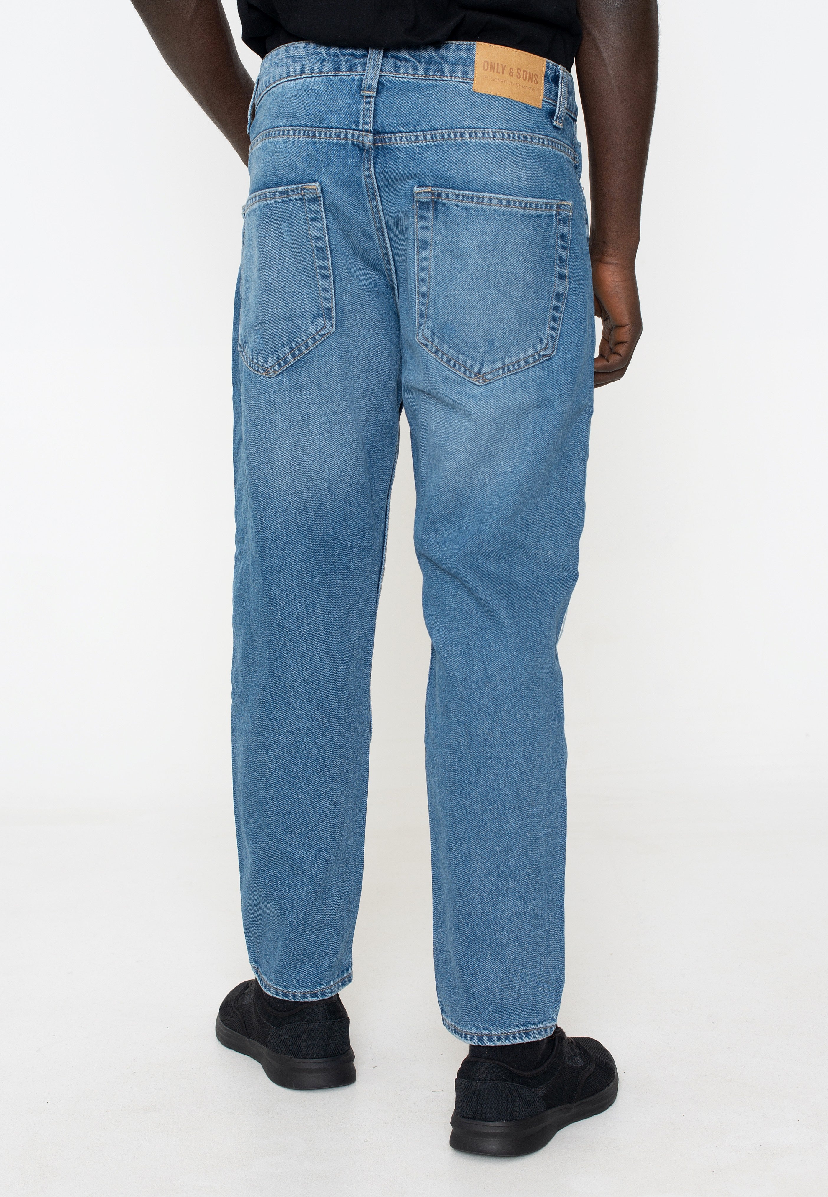 only-sons-avi-crop-mid-jean-homme-bleu-moyen-regular image 3