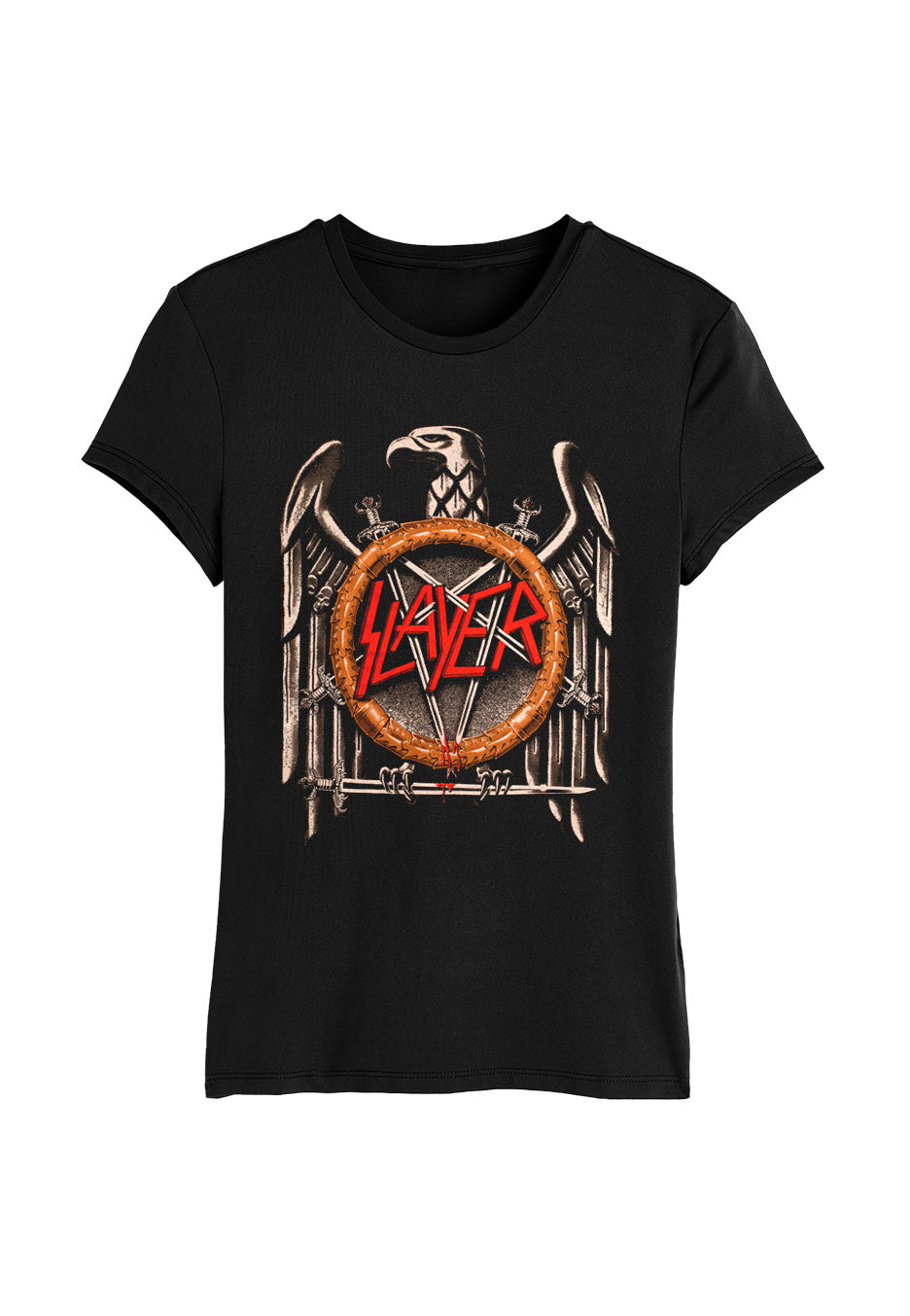 slayer-eagle-t-shirt-femme-noir-taille-m image 3