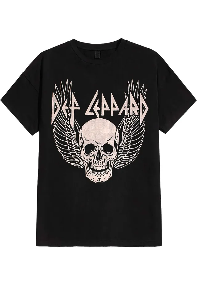 def-leppard-winged-skull-t-shirt-noir-classic-rock image 1