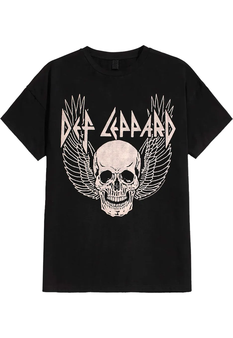 def-leppard-winged-skull-t-shirt-noir-classic-rock image 1