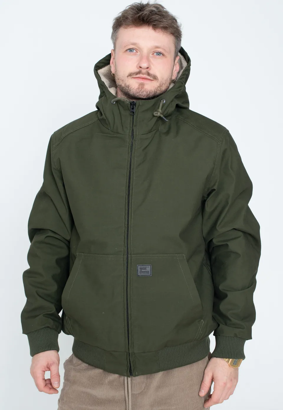 vintage-industries-datton-veste-olive-hiver-homme image 1