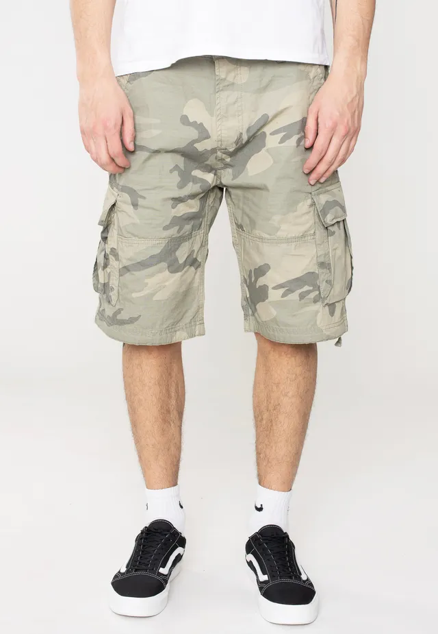 vintage-industries-terrance-short-cargo-camo-vert-taille-m image 1