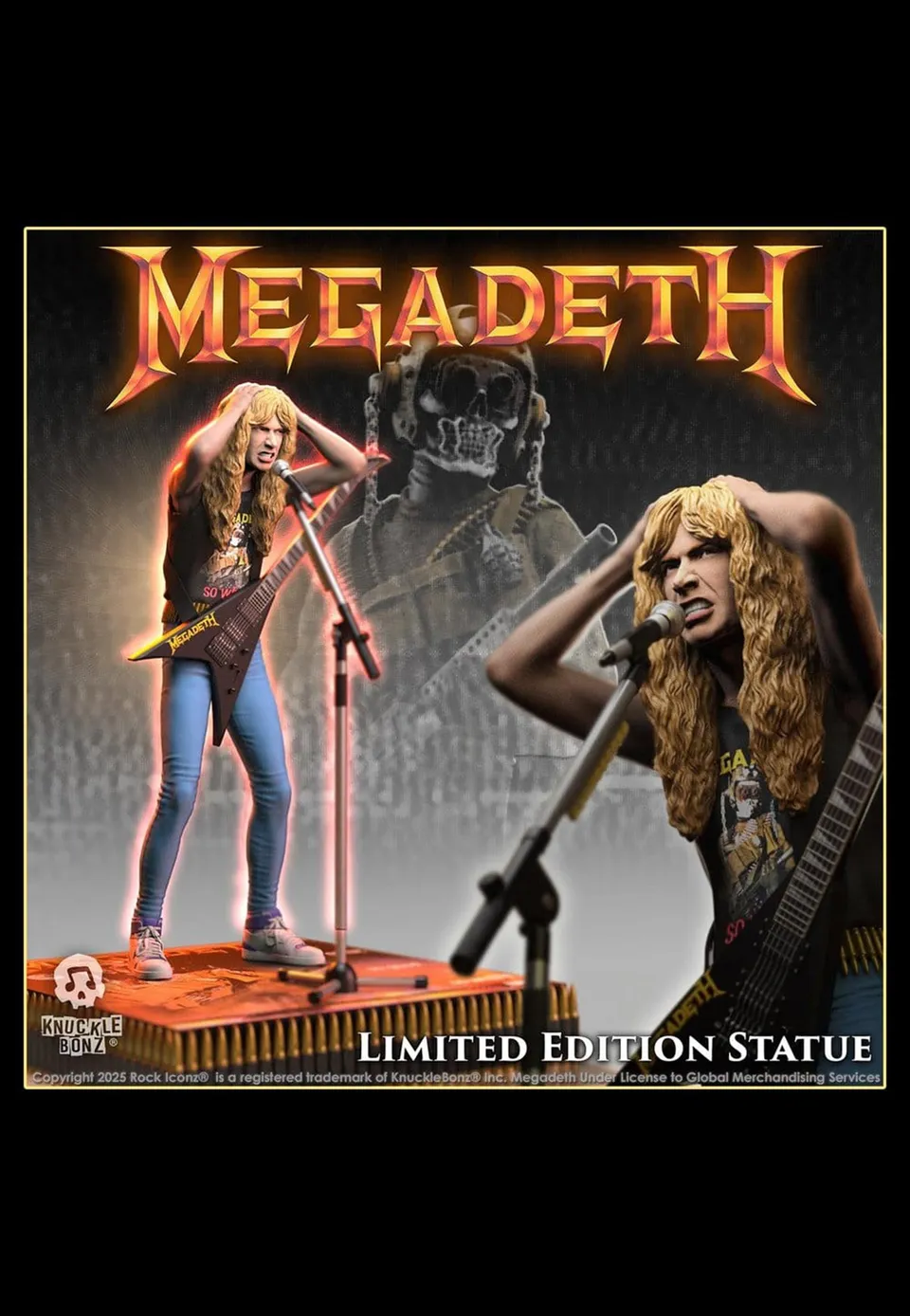 megadeth-dave-mustaine-ii-rock-iconz-statue-limit-e-multicolore image 1