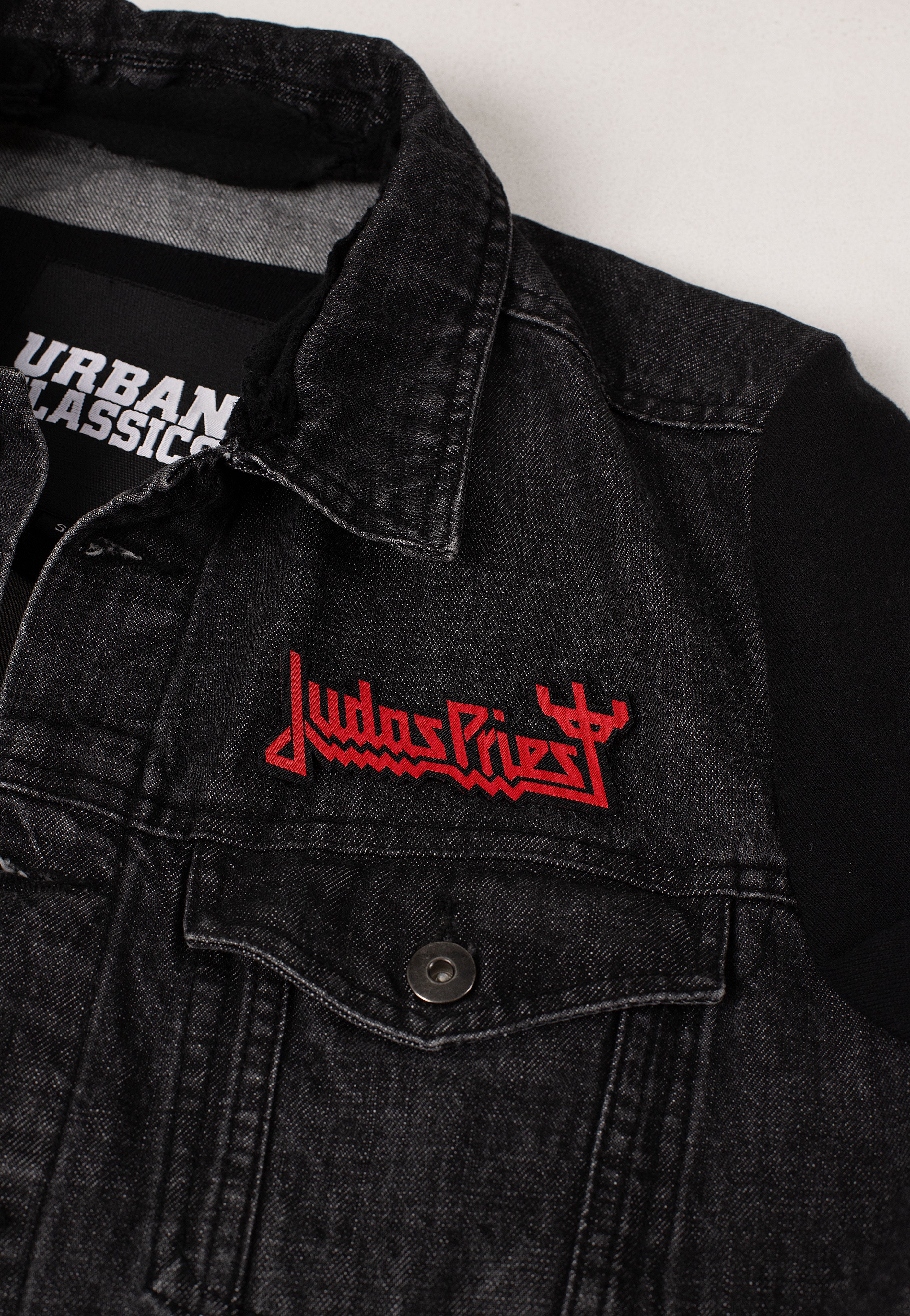 judas-priest-logo-cut-out-patch-rouge-heavy-metal image 2