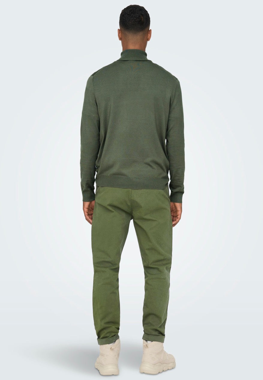 only-sons-kent-cropped-pantalon-chino-vert-moss image 4