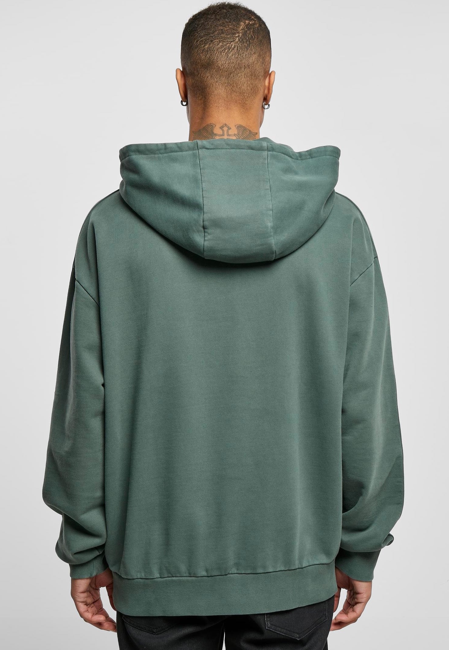 urban-classics-heavy-terry-garment-dye-hoodie-vert image 4