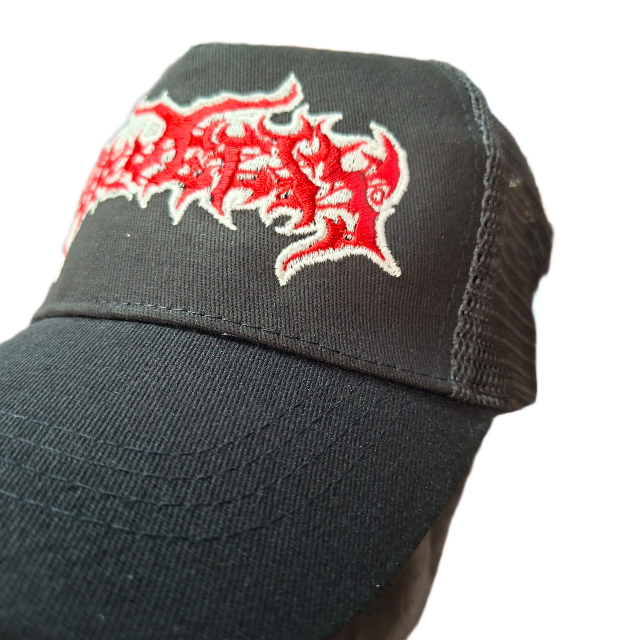 kruelty-glow-in-the-dark-logo-casquette-trucker-rouge image 5