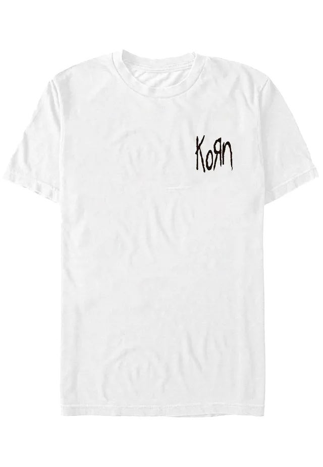 korn-scratched-type-white-t-shirt-blanc-homme image 1