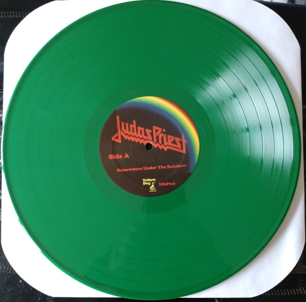 judas-priest-somewhere-under-the-rainbow-vinyle-lp-vert-blanc image 2