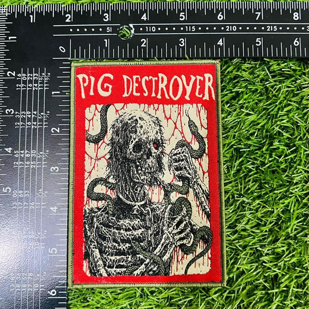 783punx-small-patch-pig-destroyer-snakes-patch-tiss-bordure-rouge image 5