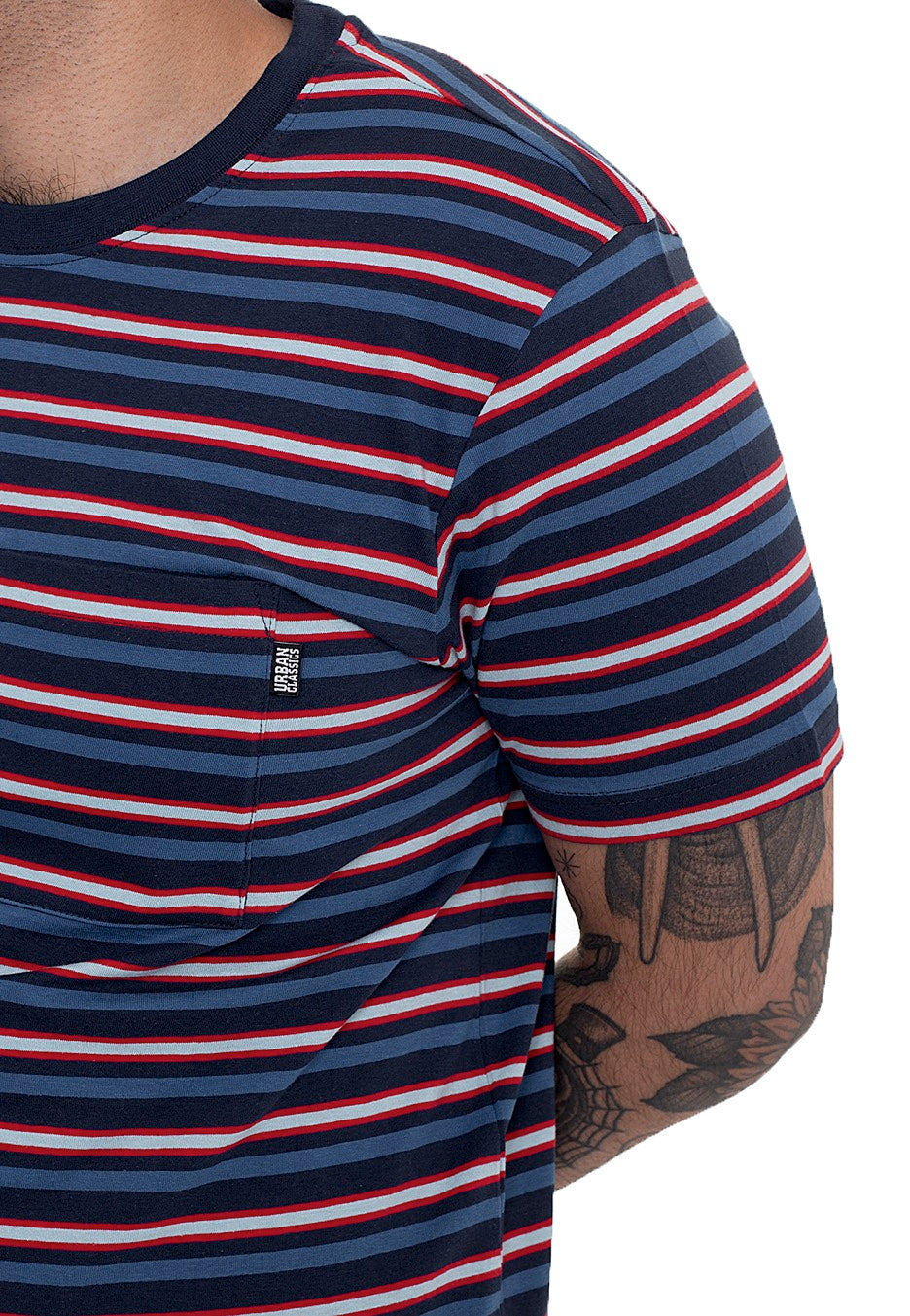 urban-classics-fast-stripe-pocket-t-shirt-bleu-marine image 2