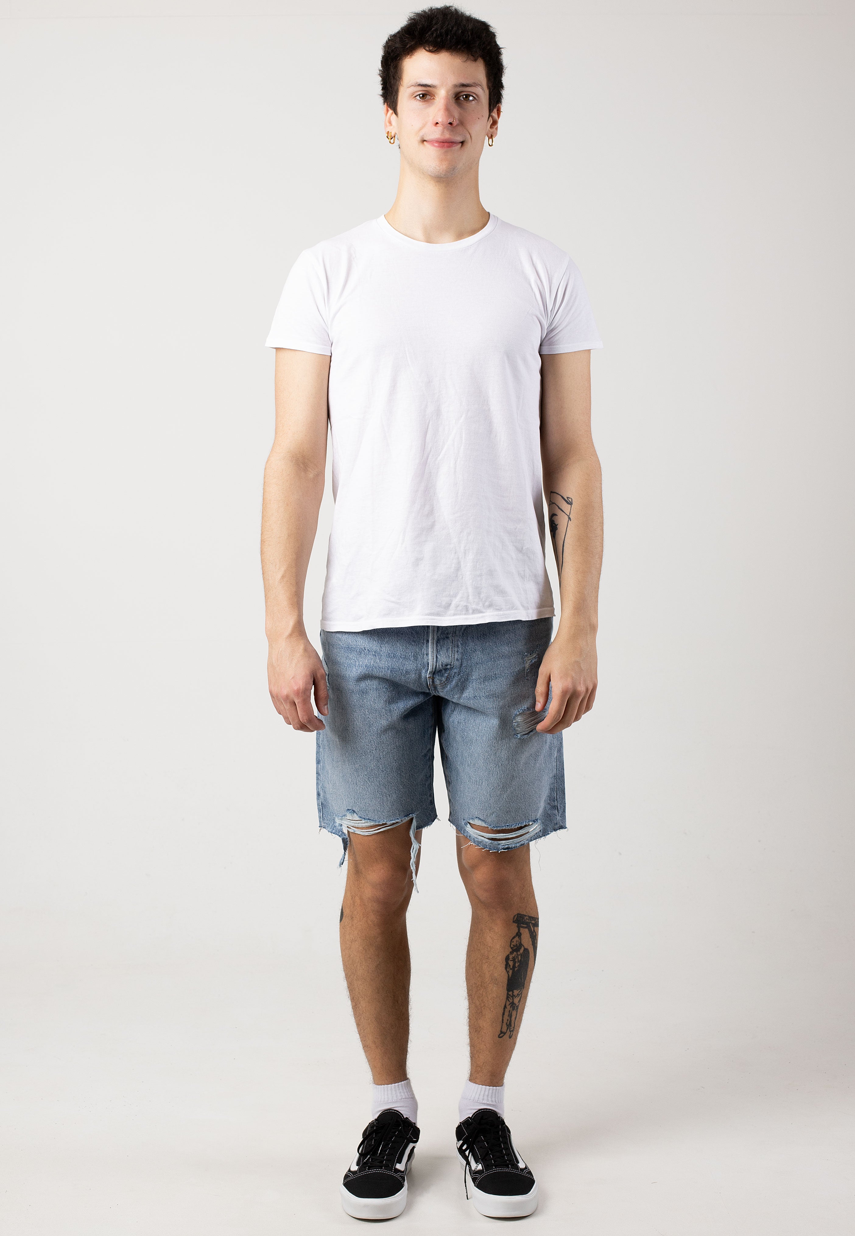 only-sons-edge-destroy-short-jean-bleu-clair-homme image 2