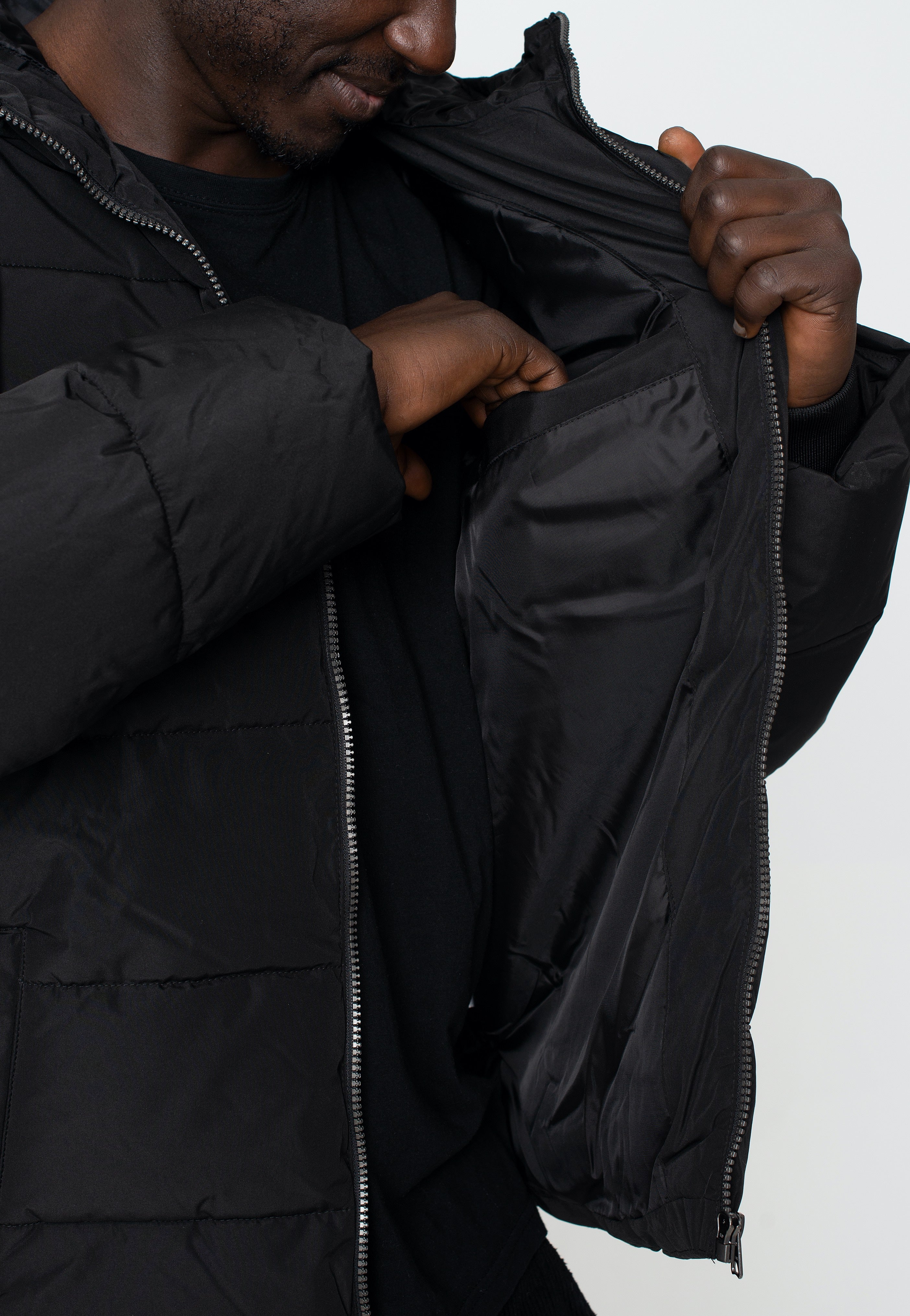 only-sons-melvin-life-quilt-hood-veste-noire-homme image 7