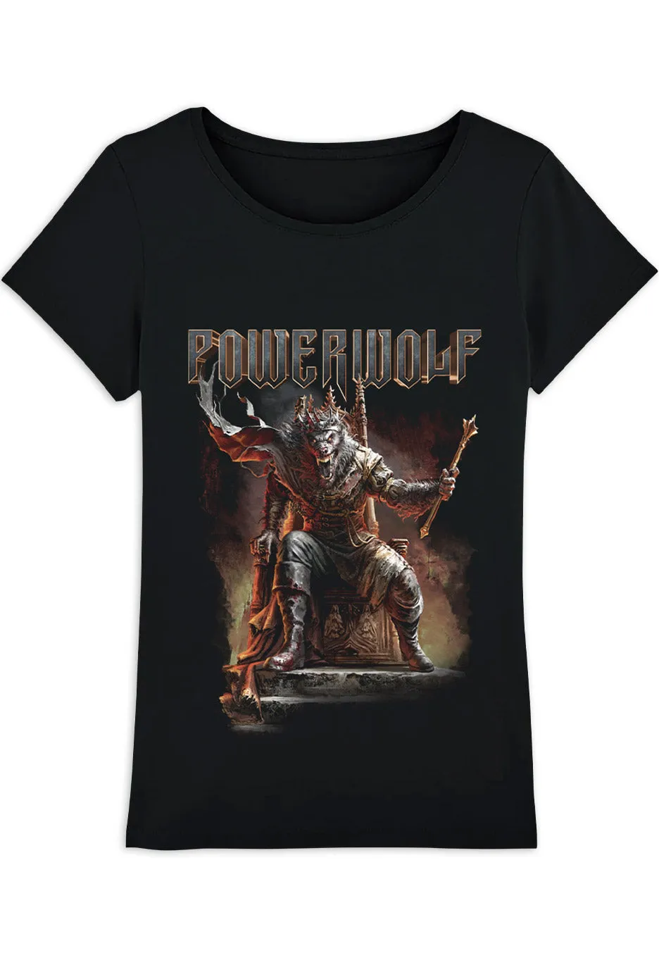 powerwolf-wake-up-the-wicked-t-shirt-femme-noir image 1
