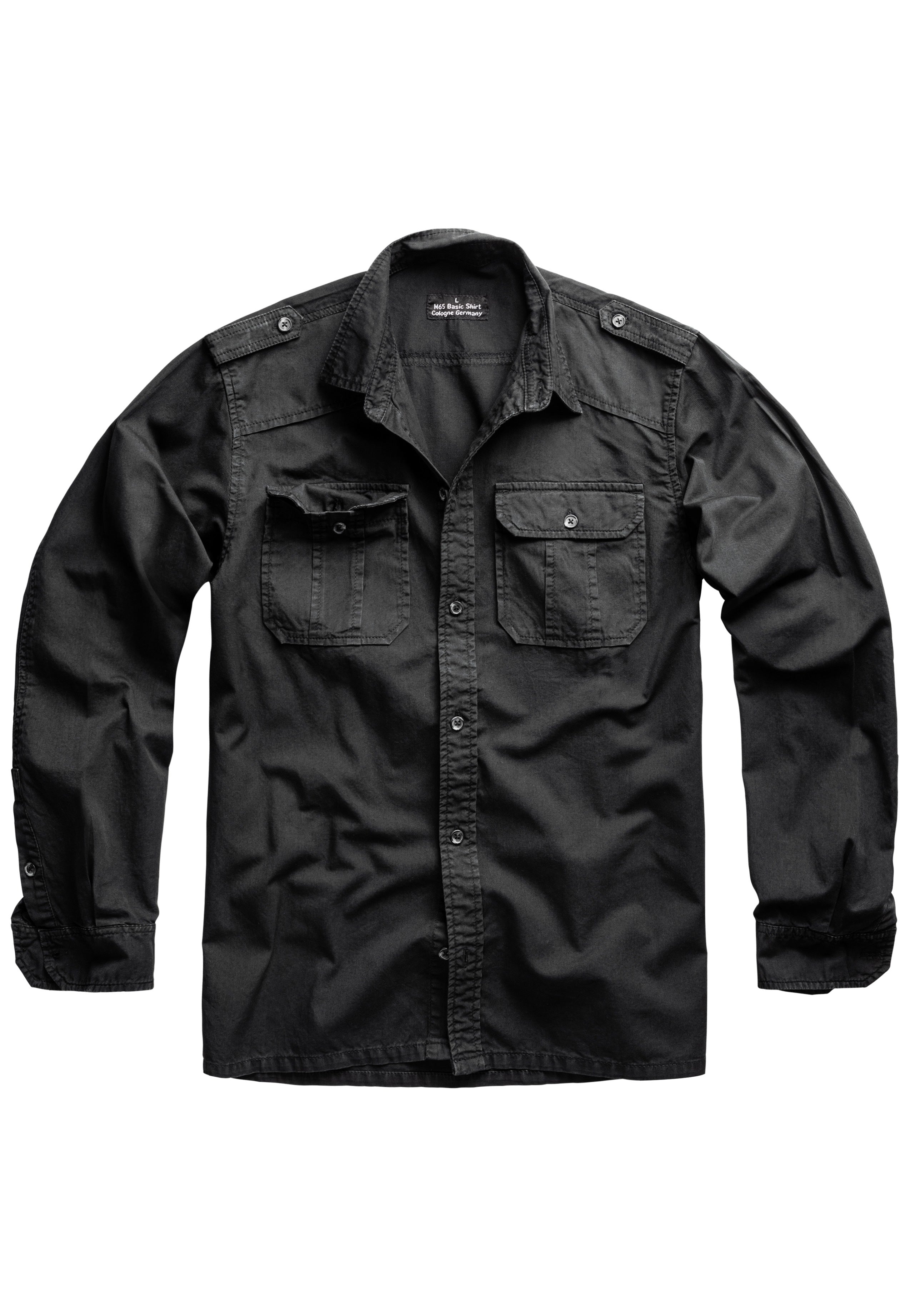 surplus-m65-basic-chemise-noire-manches-longues-taille-l image 4