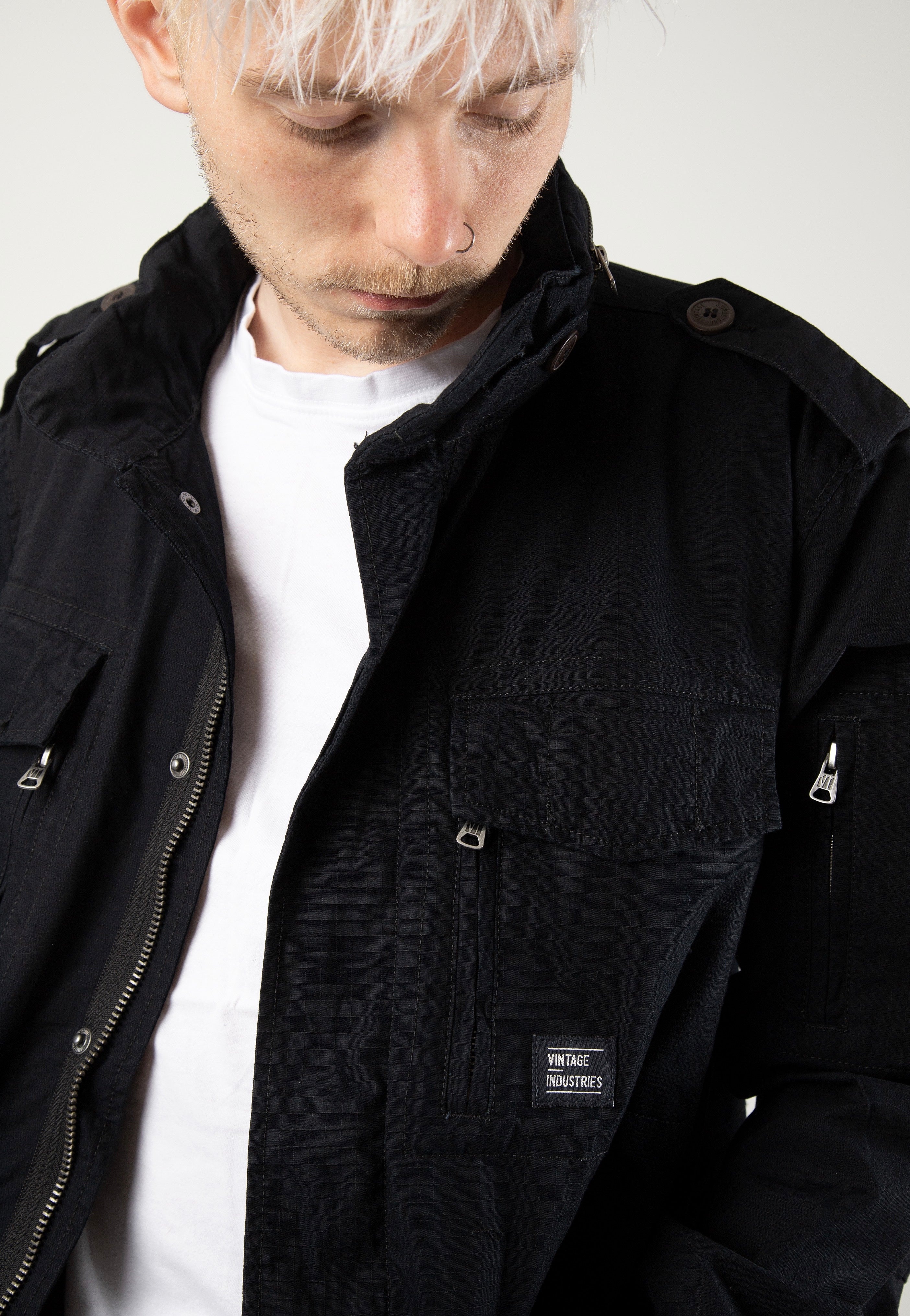 vintage-industries-cranford-black-veste-homme-noire image 3