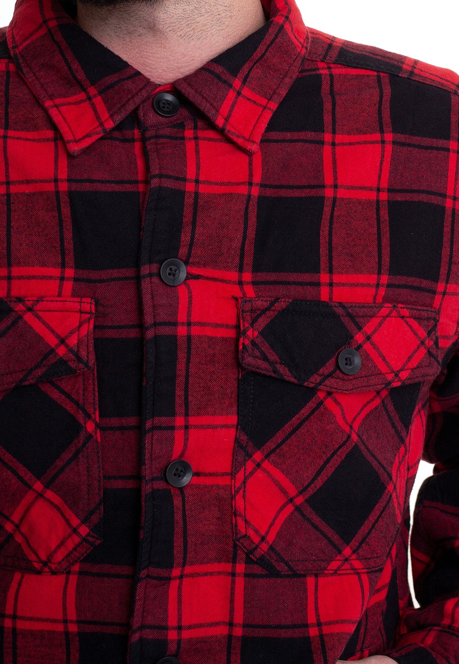 brandit-lumberjacket-red-black-veste-carreaux-m-flanelle image 5