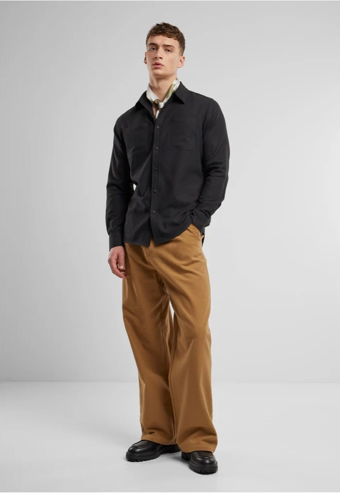 urban-classics-flanell-black-chemise-noire-homme image 2