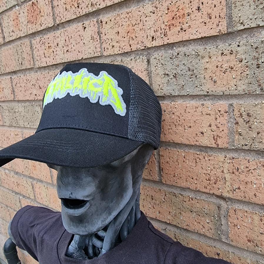 metallica-splatter-casquette-trucker-jaune-phosphorescent image 2