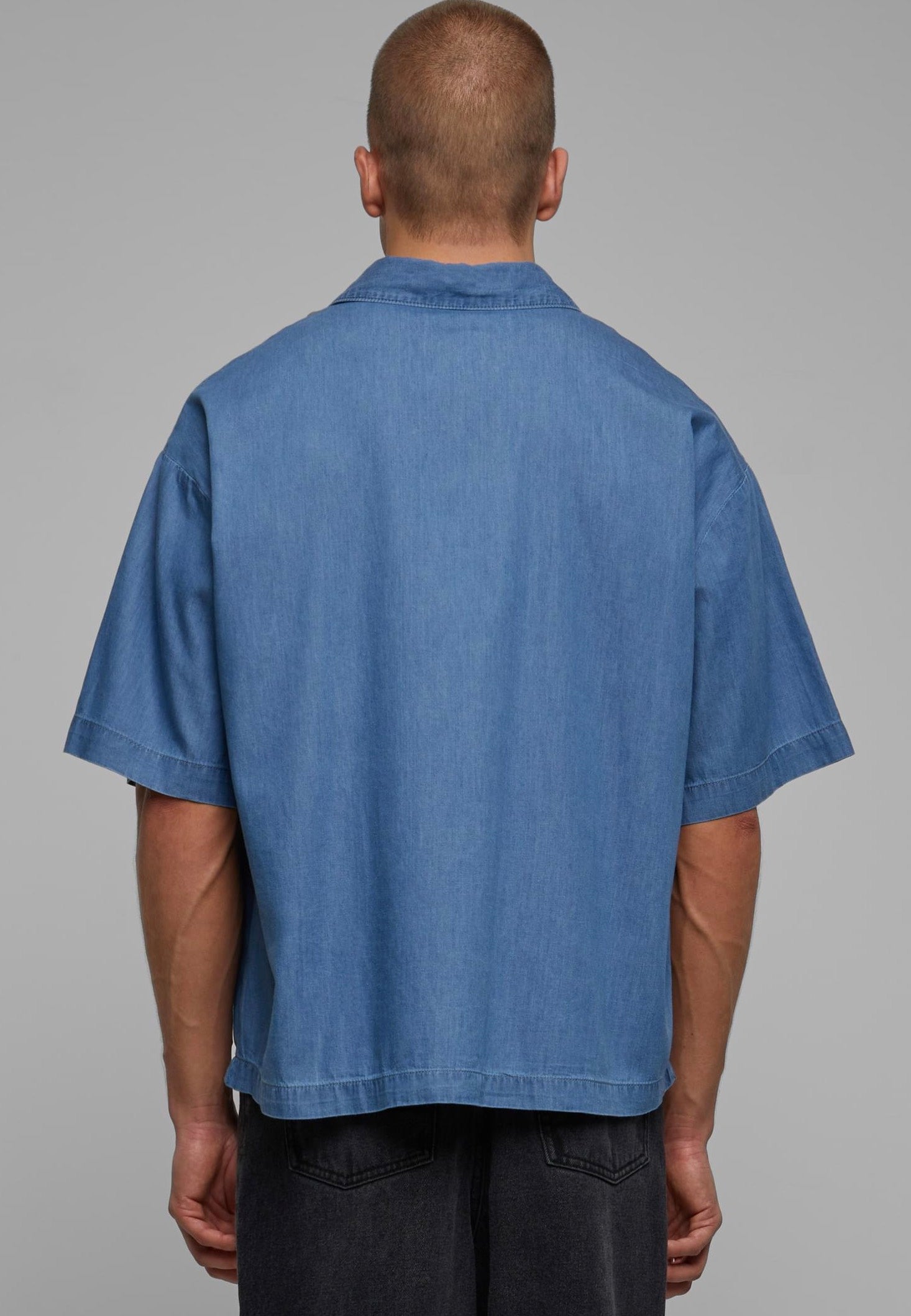 urban-classics-lightweight-denim-chemise-bleu-skyblue-homme image 2
