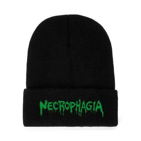 necrophagia-logo-bonnet-revers-brod-noir image 1