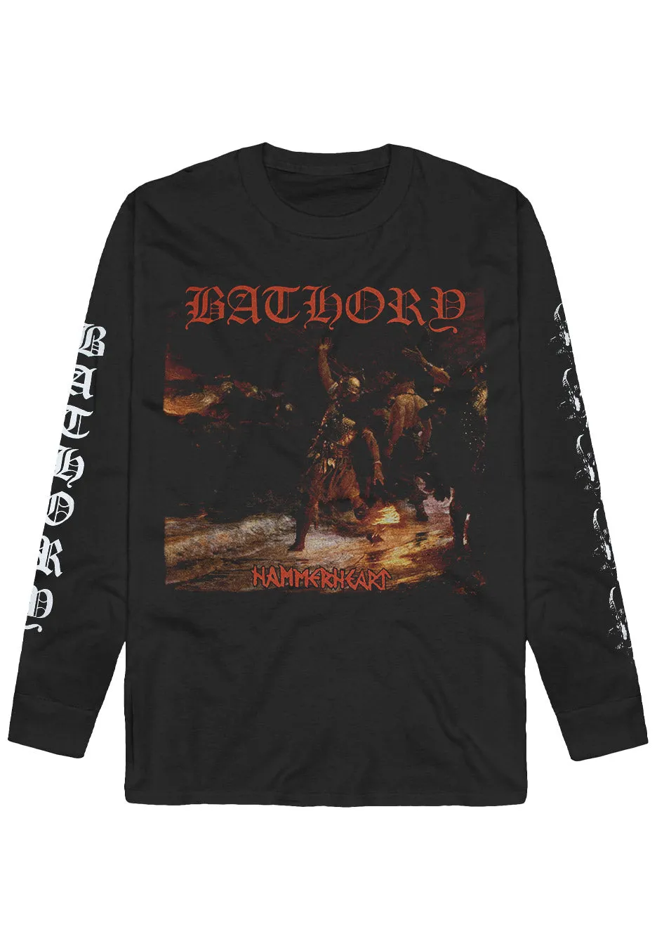 bathory-hammerheart-longsleeve-homme-noir-black-metal image 1