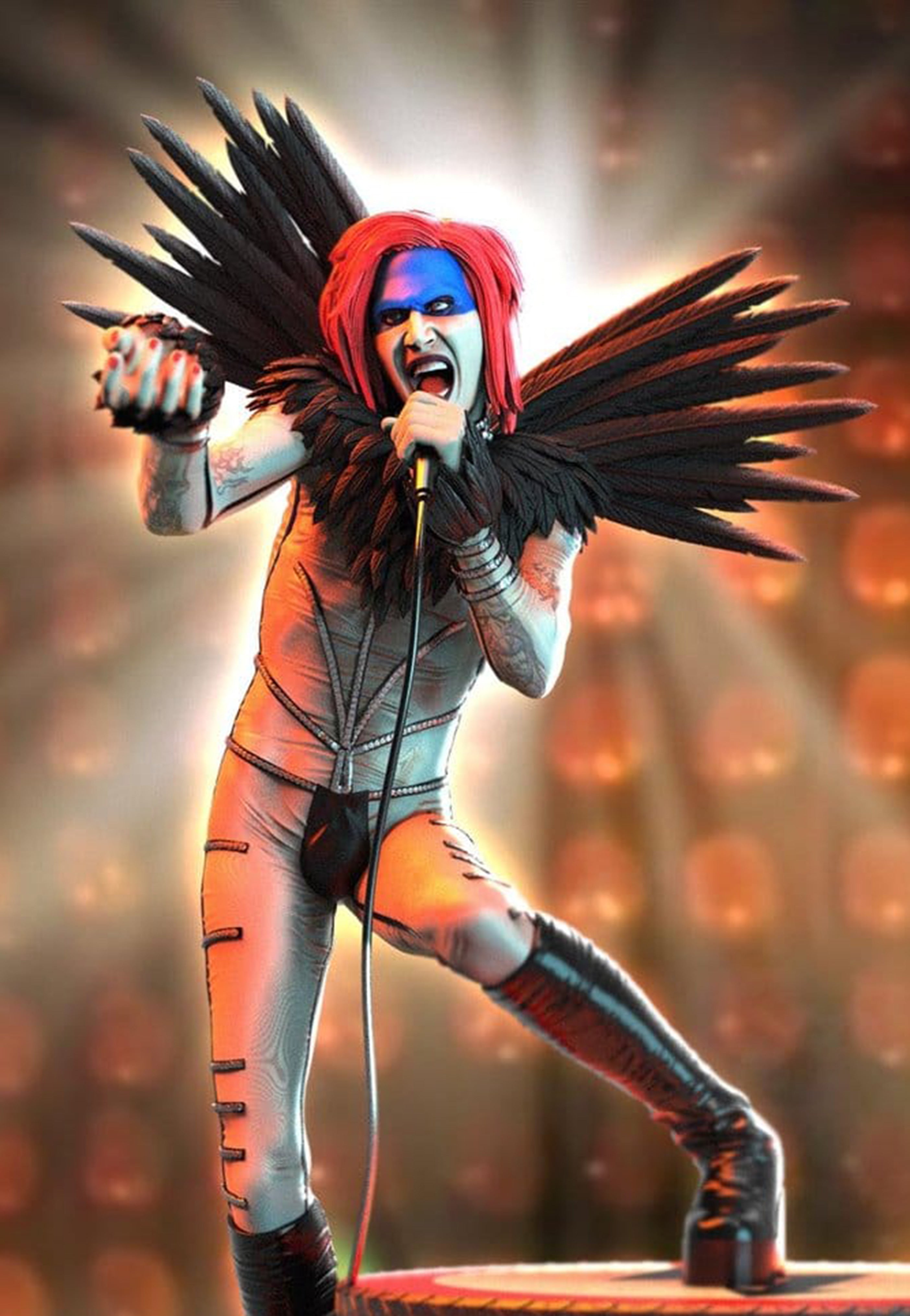 marilyn-manson-ii-rock-iconz-statue-collector-multicolore image 4