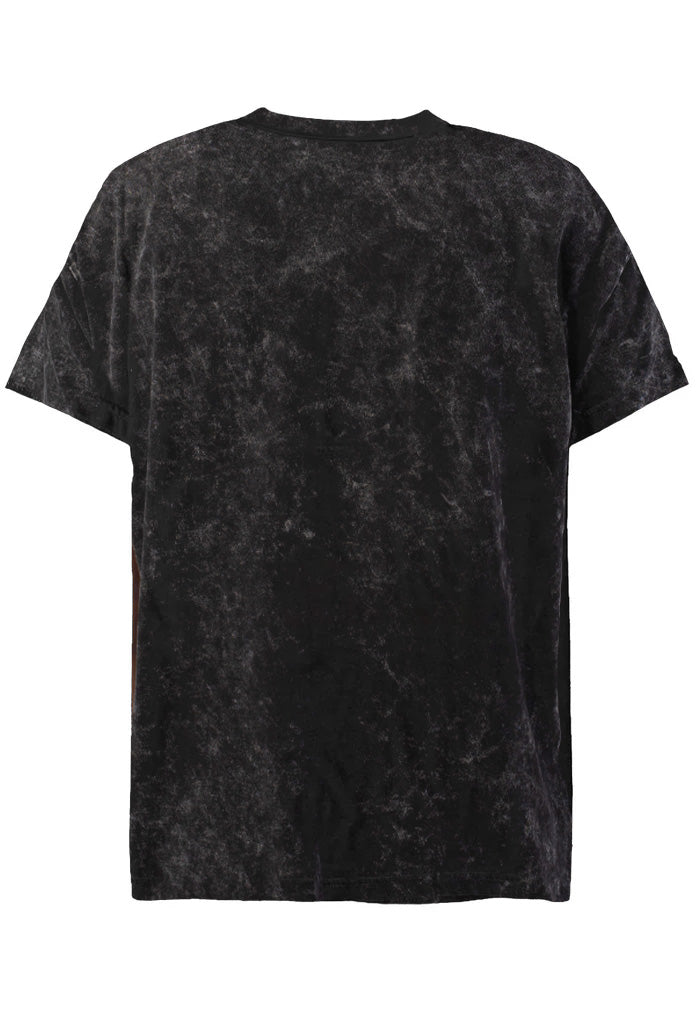 kiss-classic-logo-washed-t-shirt-noir-homme image 2