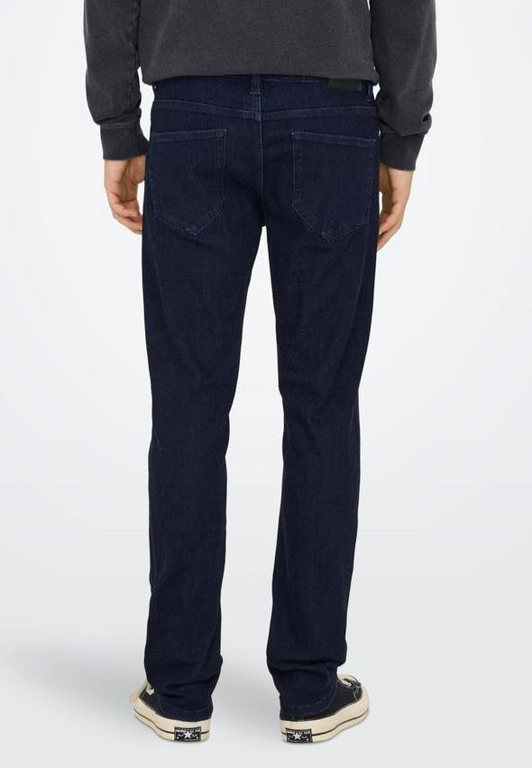 only-sons-loom-slim-jean-bleu-fonc-homme image 2