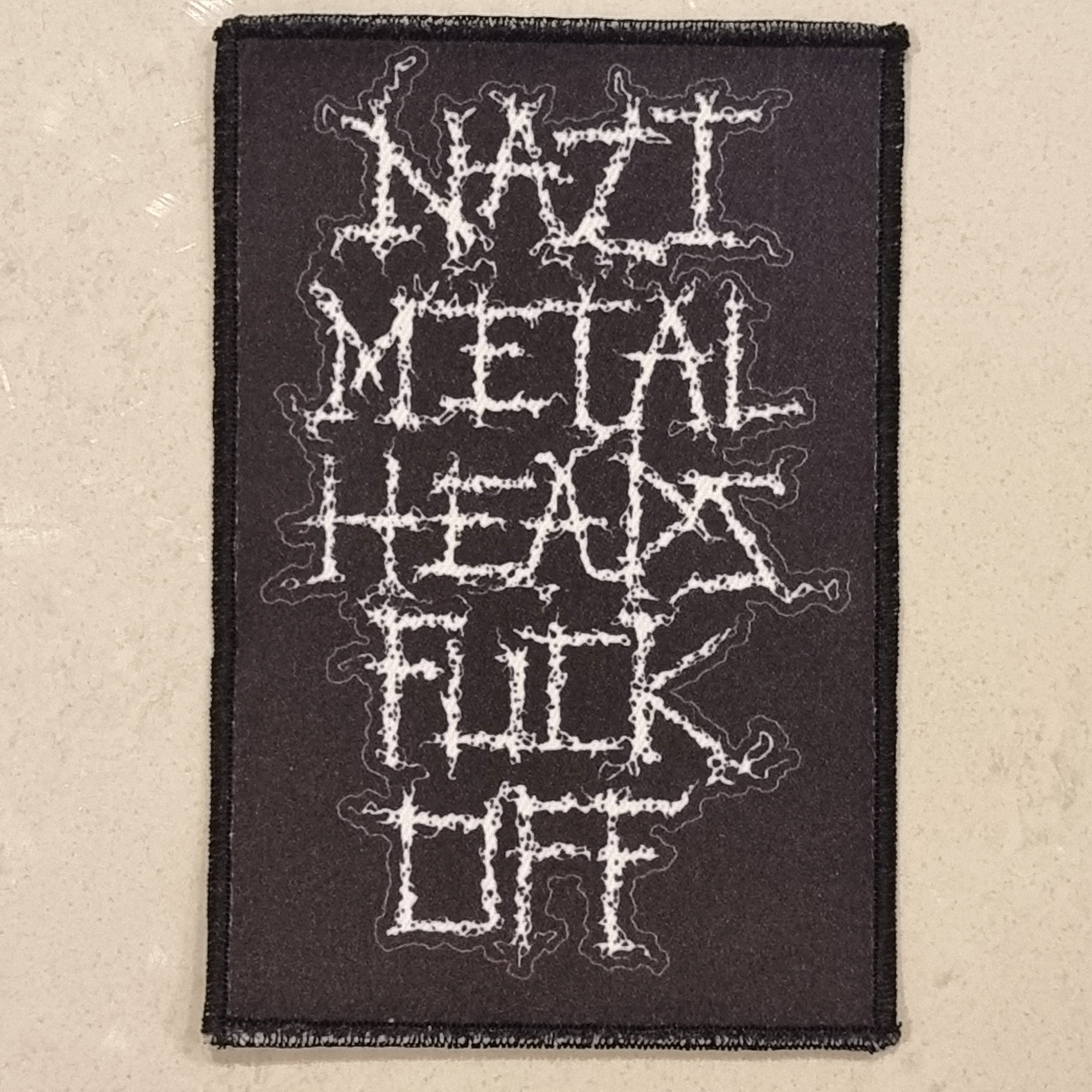 nazi-metalheads-fuck-off-patch-petit-cusson-coudre image 1