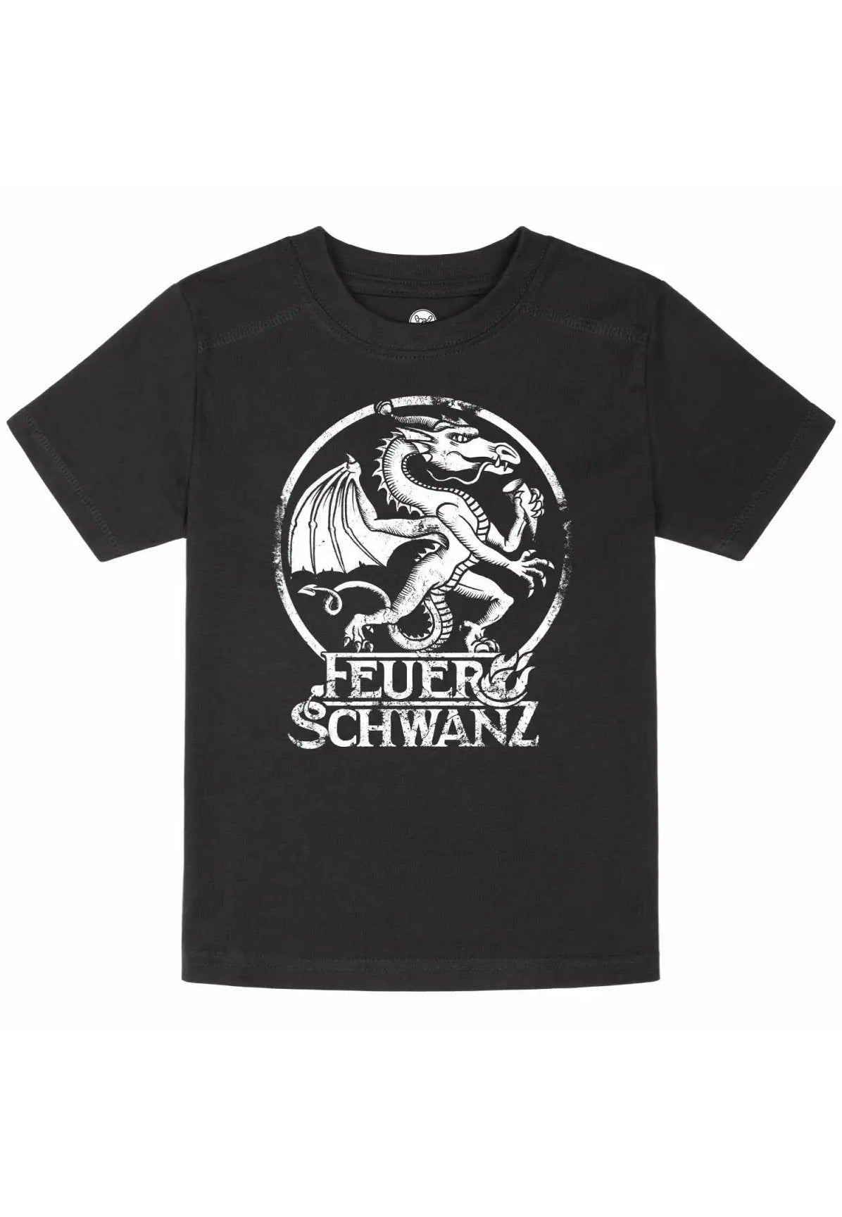 feuerschwanz-drache-kids-t-shirt-enfant-noir-manches-courtes image 1