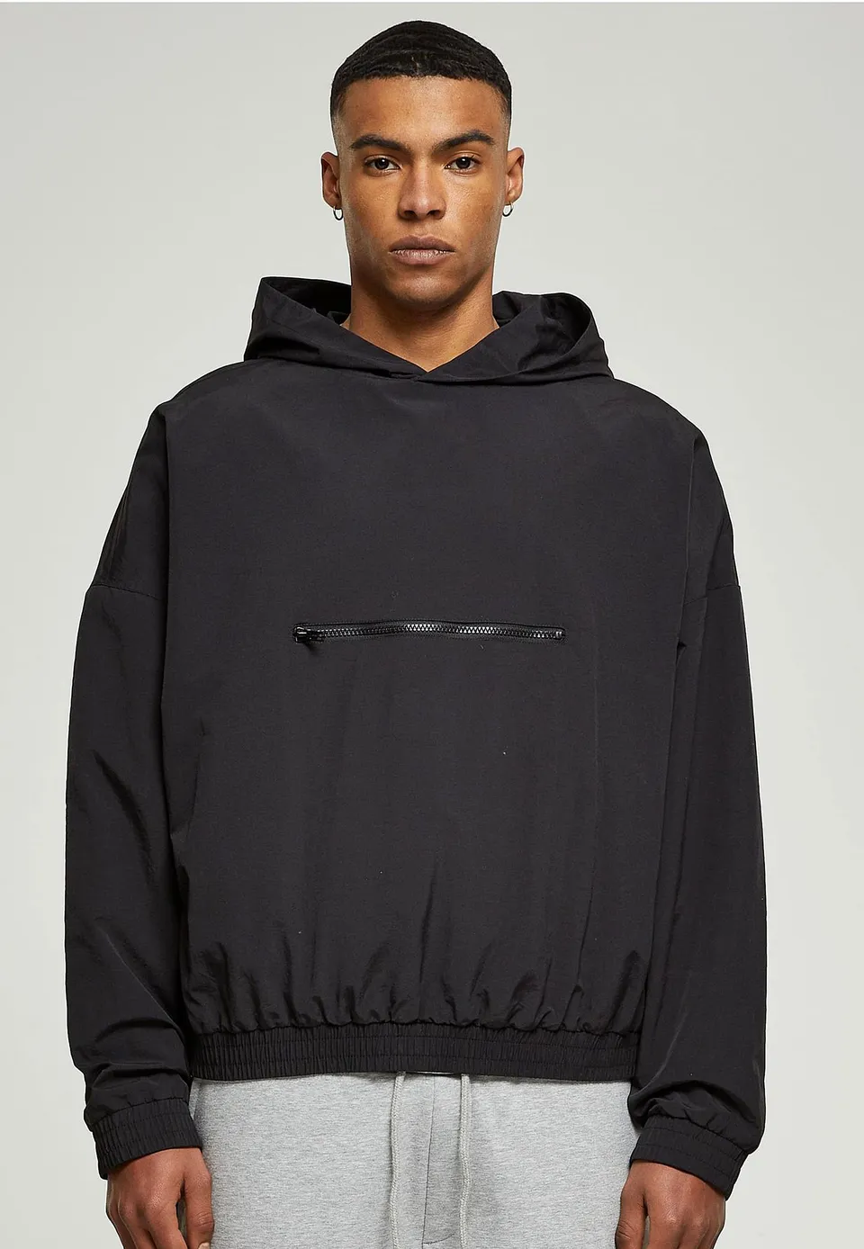 urban-classics-90s-pull-over-veste-noire-homme-taille-m image 1