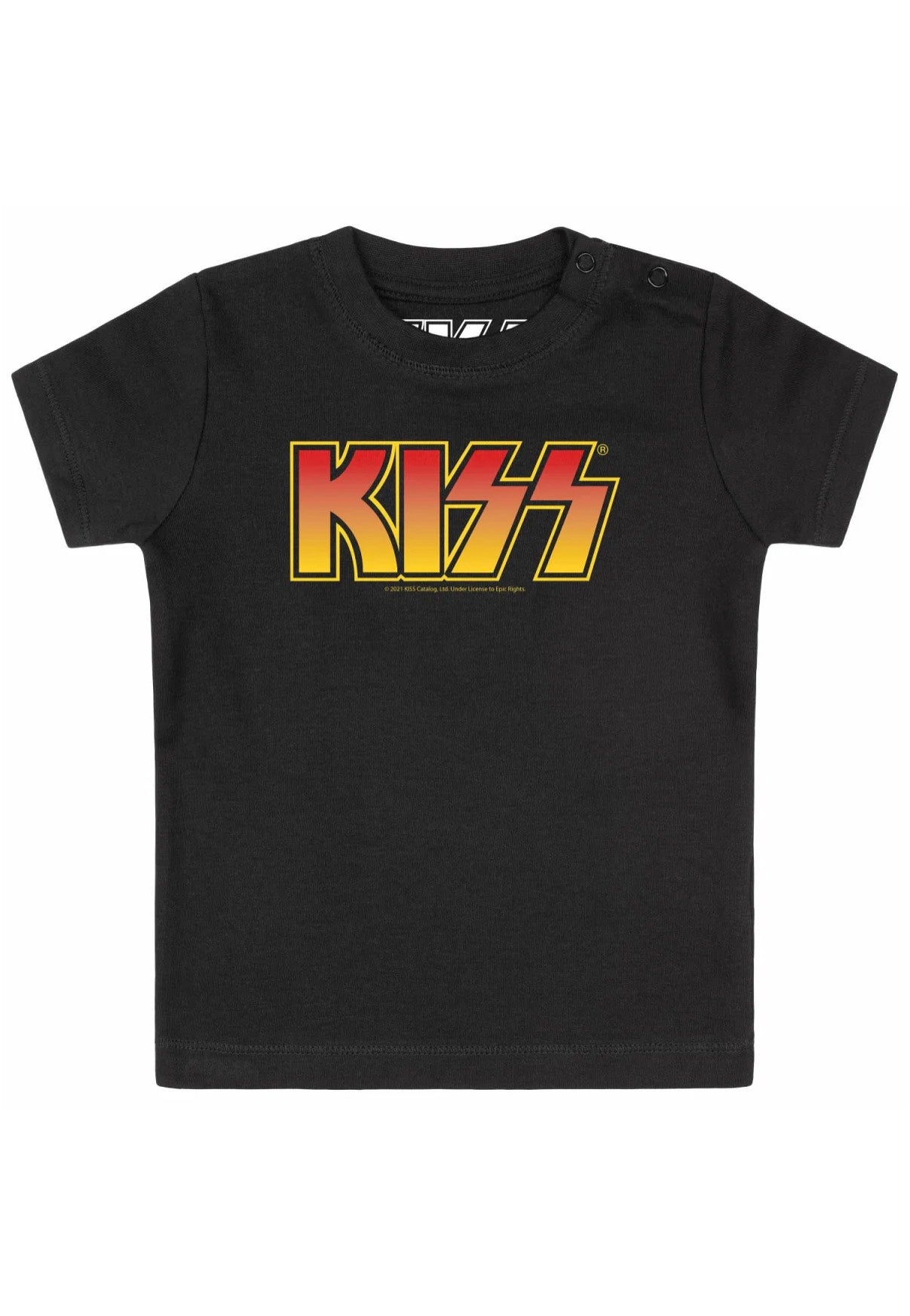 kiss-logo-body-b-b-babygrow-noir-manches-longues image 1